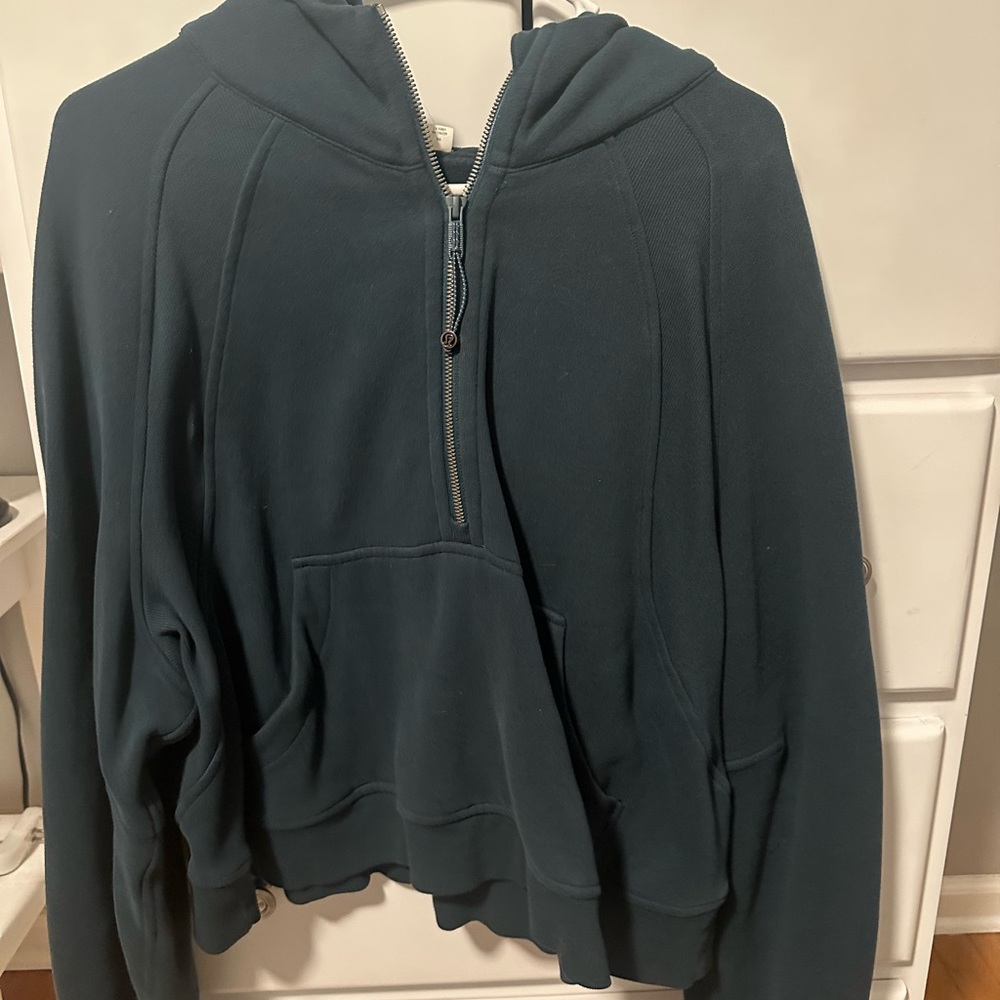 Lululemon Teal Half Zip Scuba Hoodie